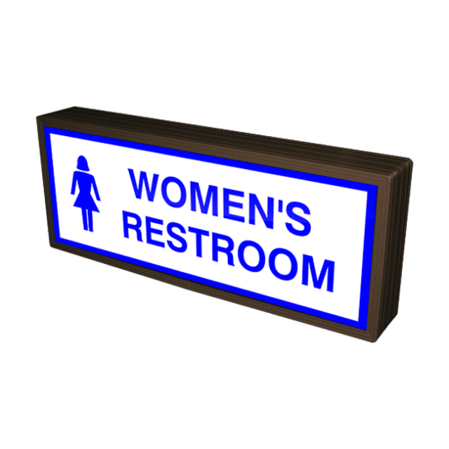 Signal-Tech 38873 SBLF718W-E751B/120-277VAC "WOMEN'S RESTROOM w/Symbol" Indoor LED Backlit Sign