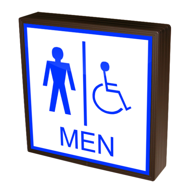 Signal-Tech 38879 SBLF1212W-A269B/120-277VAC "MEN w/Symbols" Indoor LED Backlit Sign