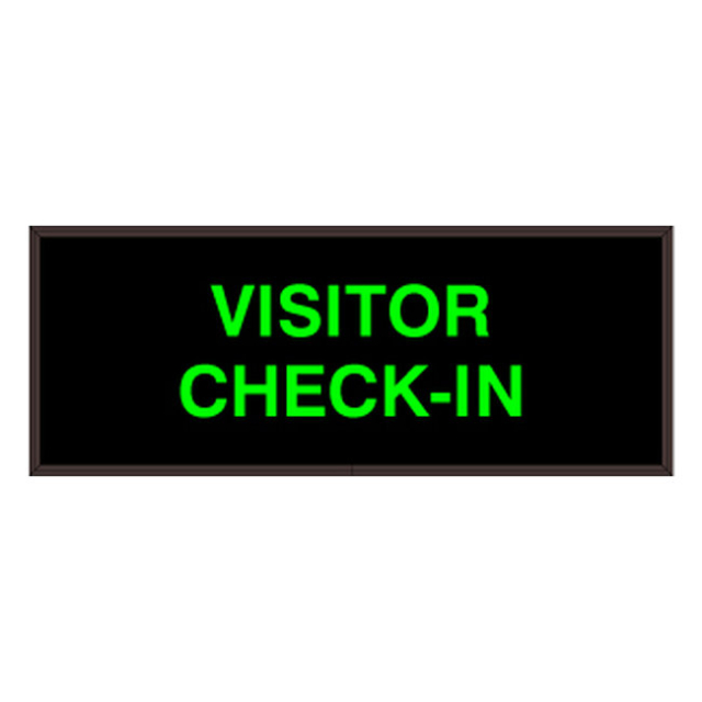 Signal-Tech 38933 PHX718G-J963/120-277VAC "VISITOR CHECK-IN" Outdoor Blank-out LED Backlit Sign