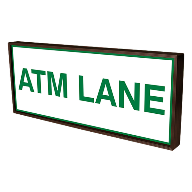 Signal-Tech 38992 PHXF1434W-121G/120-277VAC "ATM LANE" Outdoor LED Backlit Sign