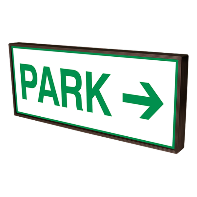 Signal-Tech 38993 PHXF1442W-I320G/120-277VAC "PARK w/Right Arrow" Outdoor LED Backlit Sign