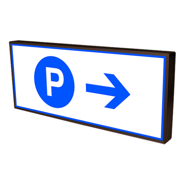 Signal-Tech 39002 PHXF1434W-I937B/120-277VAC "Parking P w/Right Arrow" Outdoor LED Backlit Sign