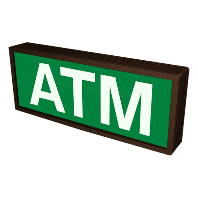 Signal-Tech 39006 PHXF718W-125G/120-277VAC "ATM" Outdoor LED Backlit Sign