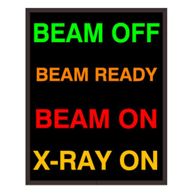Signal-Tech 39161 SBL2016GWRA-J073/120-277VAC "BEAM OFF | BEAM READY | BEAM ON | X-RAY ON" Indoor Blank-out LED Backlit Sign