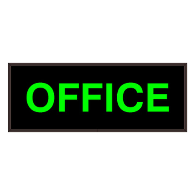 Signal-Tech 39174 PHX718G-A607/120-277VAC "OFFICE" Outdoor Blank-out LED Backlit Sign