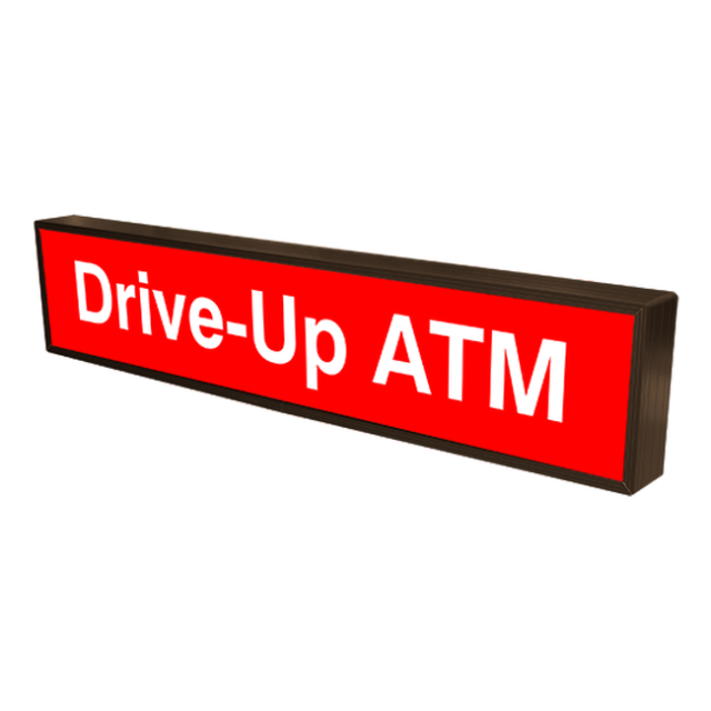 Signal-Tech 39484 PHXF734W-552R/120-277VAC "Drive-Up ATM" Outdoor LED Backlit Sign