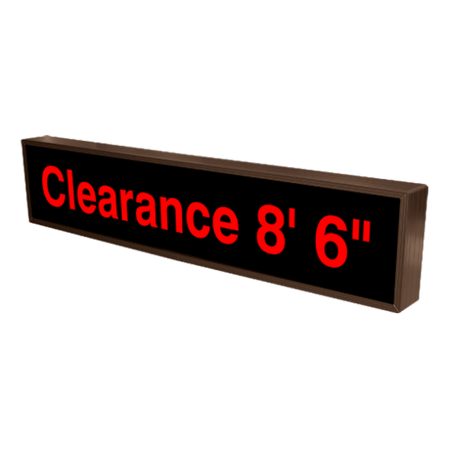 Signal-Tech 39525 PHX734R-J310/120-277VAC "Clearance 8' 6"" Outdoor Blank-out LED Backlit Sign