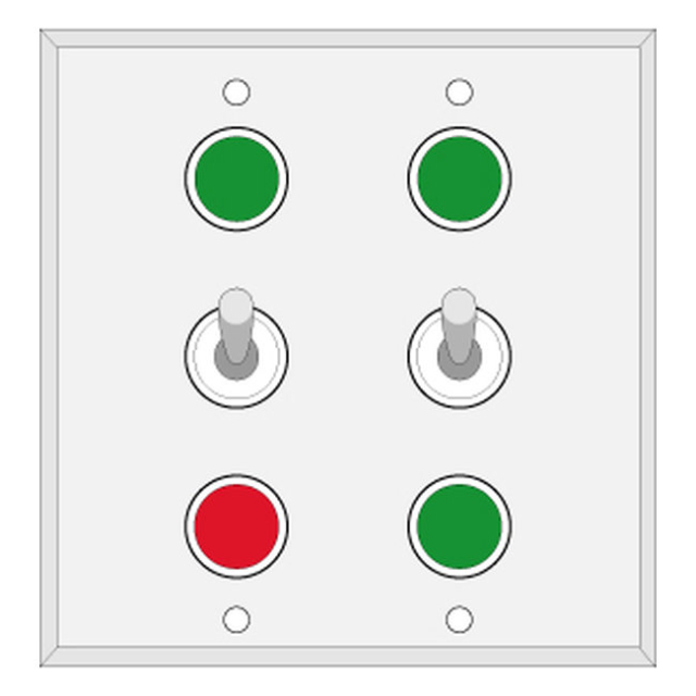 Signal-Tech 39601 DG33-GRGG SPDT/120VAC Double Gang Switch (2-SPDT)