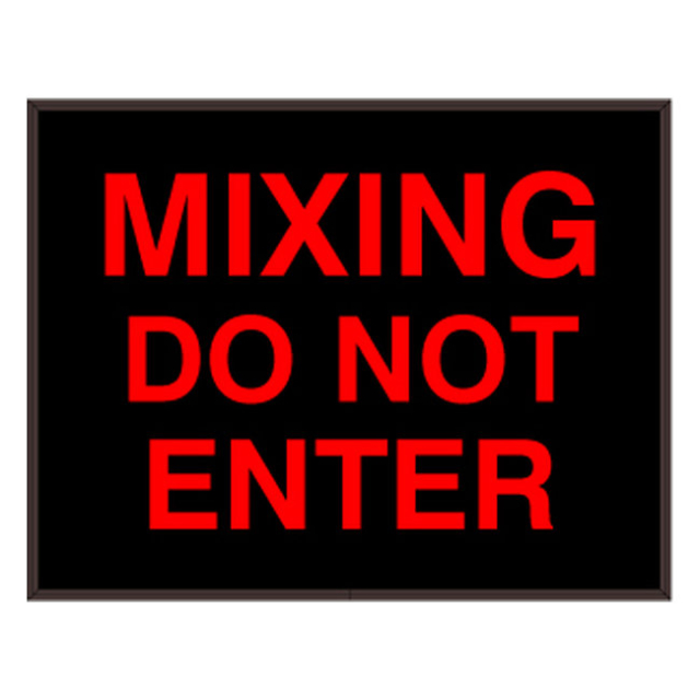 Signal-Tech 39604 PHX1418R-K164/120-277VAC "MIXING DO NOT ENTER" Outdoor Blank-out LED Backlit Sign