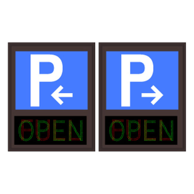 Signal-Tech 39680 LPS5040DWGR-K187B/120-277VAC "Parking P w/Arrow | OPEN | FULL" LED Panel Sign