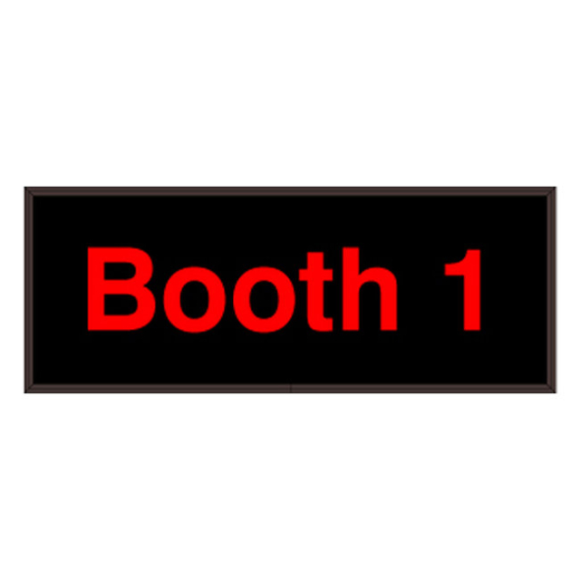 Signal-Tech 39704 PHX718R-K193/120-277VAC "Booth 1" Outdoor Blank-out LED Backlit Sign