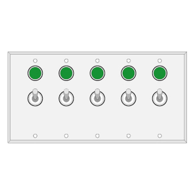 Signal-Tech 40037 FVG222222 SPST/120VAC 5 Gang (5-SPST)