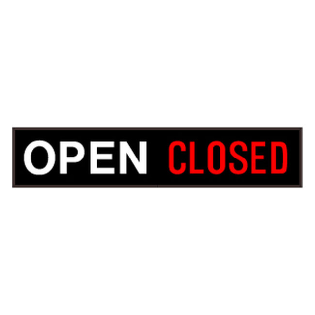 Signal-Tech 40351 PHX734WR-100/120-277VAC "OPEN | CLOSED" Outdoor Blank-out LED Backlit Sign
