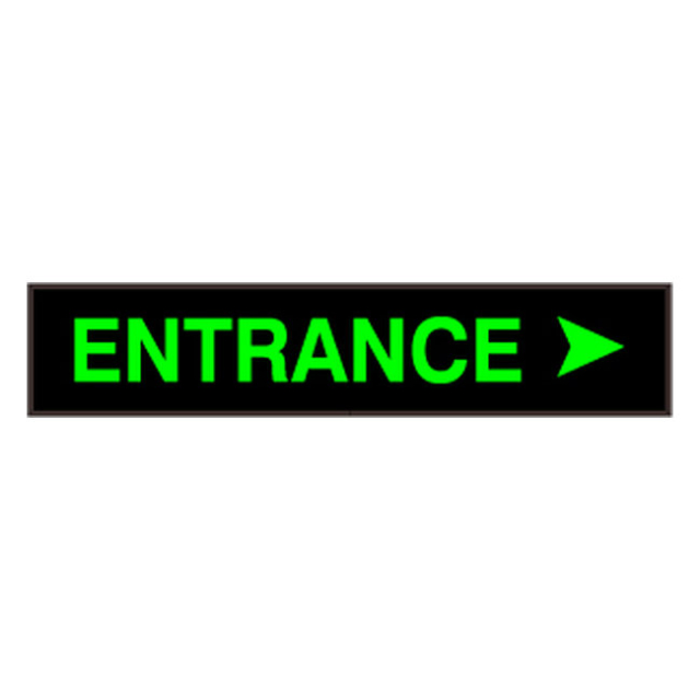 Signal-Tech 40421 PHX734G-K447/120-277VAC "ENTRANCE w/Right Arrow" Outdoor Blank-out LED Backlit Sign