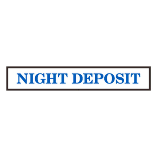 Signal-Tech 40425 NIF742-532B "NIGHT DEPOSIT" Non-Illuminated Frame