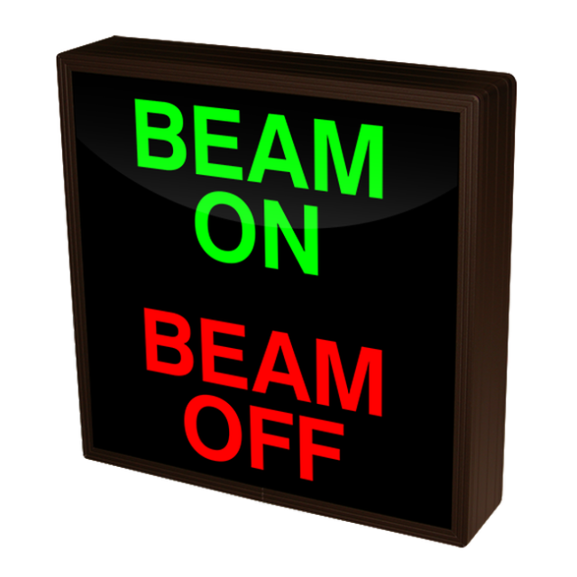 Signal-Tech 40430 SBL1212GR-B242/120-277VAC "BEAM ON | BEAM OFF" Indoor Blank-out LED Backlit Sign