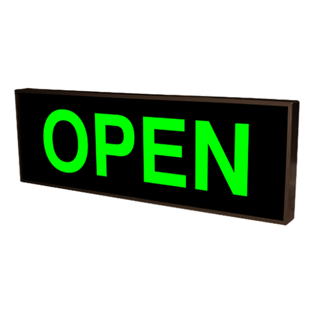 Signal-Tech 40453 PHX1442G-180/120-277VAC "OPEN" Outdoor Blank-out LED Backlit Sign