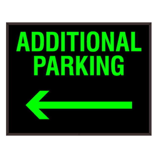 Signal-Tech 40708 PHX1418GG-K551/120-277VAC "ADDITIONAL PARKING | Left Arrow" Outdoor Blank-out LED Backlit Sign