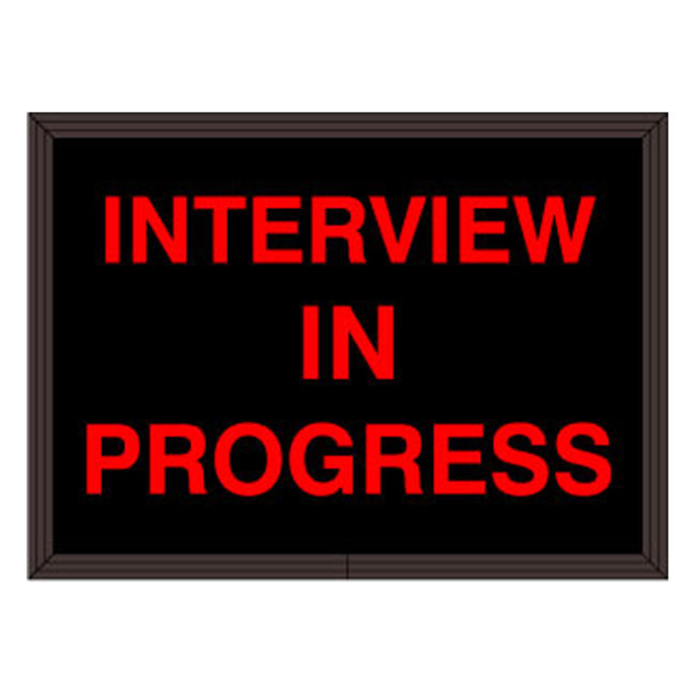 Signal-Tech 41068 SBL811R-C765/120-277VAC "INTERVIEW IN PROGRESS" Indoor Blank-out LED Backlit Sign