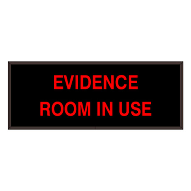 Signal-Tech 41185 PHX718R-K699/120-277VAC "EVIDENCE ROOM IN USE" Outdoor Blank-out LED Backlit Sign