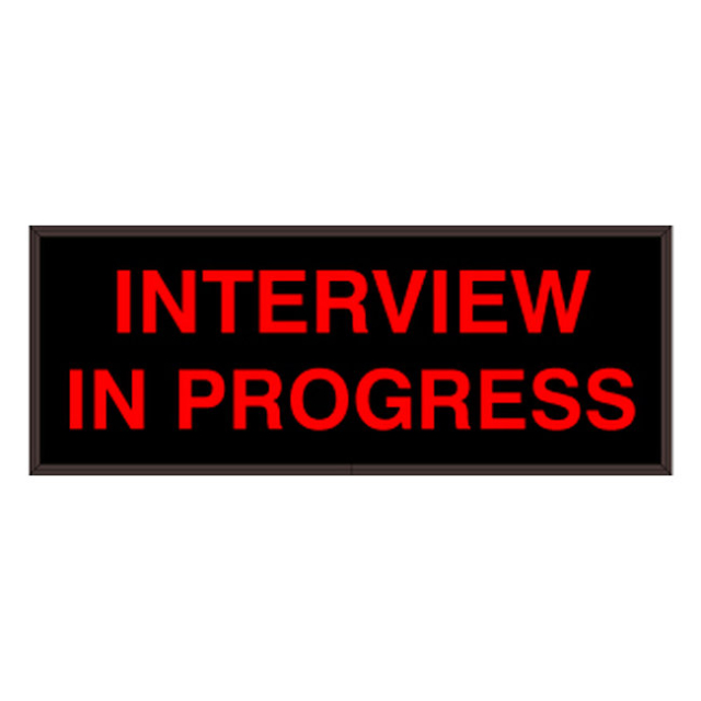 Signal-Tech 41195 SBL718R-C765/120-277VAC "INTERVIEW IN PROGRESS" Indoor Blank-out LED Backlit Sign