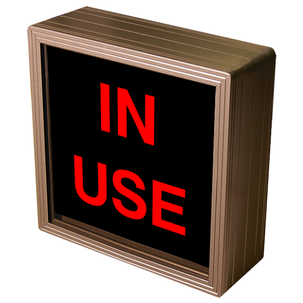 Signal-Tech 41614 SBL77R-195/12-24VDC "IN USE" Indoor Blank-out LED Backlit Sign