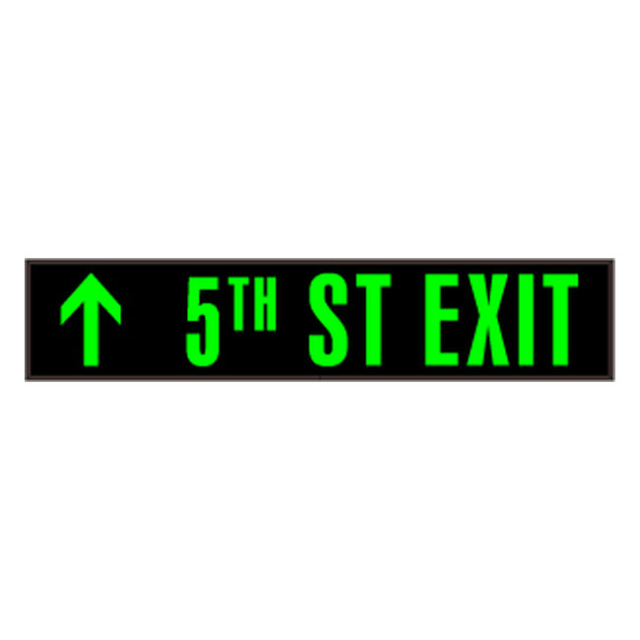 Signal-Tech 41683 PHX734G-K904/120-277VAC "Up Arrow w/5TH ST EXIT" Outdoor Blank-out LED Backlit Sign