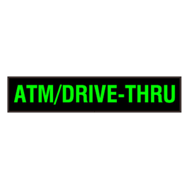 Signal-Tech 42279 PHX734G-L051/120-277VAC "ATM/DRIVE-THRU" Outdoor Blank-out LED Backlit Sign