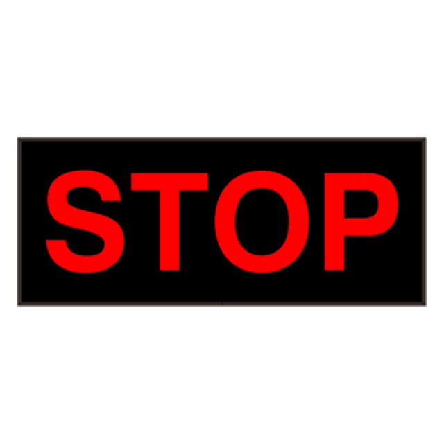 Signal-Tech 42304 PHX1434R-196/120-277VAC "STOP" Outdoor Blank-out LED Backlit Sign