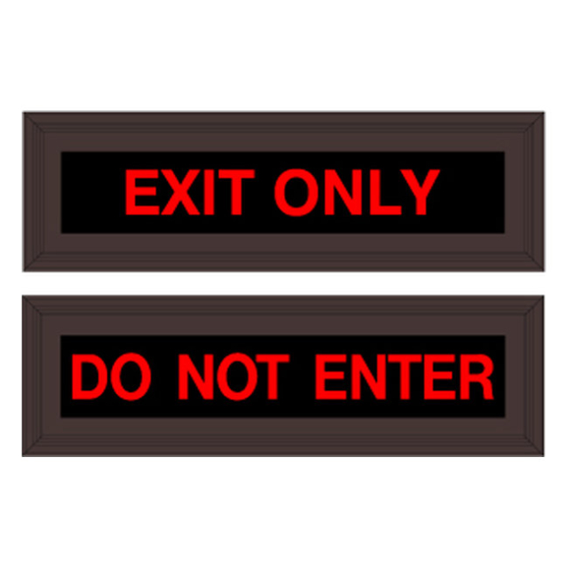 Signal-Tech 43510 LPS1239DRR-F042/120-277VAC "EXIT ONLY | DO NOT ENTER" LED Panel Sign