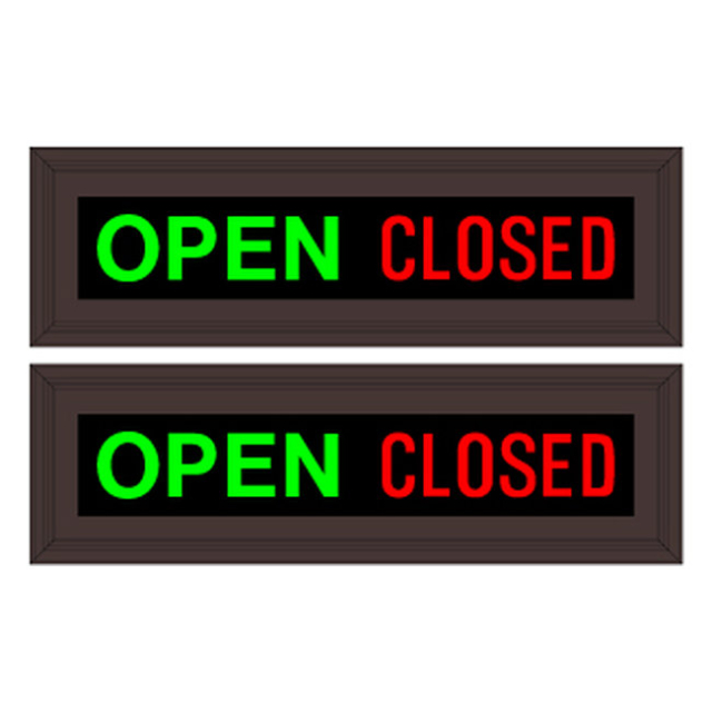 Signal-Tech 43633 LPS1239DGRGR-100/120-277VAC "OPEN | CLOSED | OPEN | CLOSED" LED Panel Sign