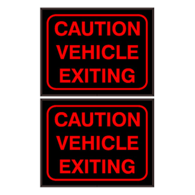 Signal-Tech 44208 PHX1418DRR-A172/120-277VAC "CAUTION VEHICLE EXITING | CAUTION VEHICLE EXITING" Outdoor Blank-out LED Backlit Sign