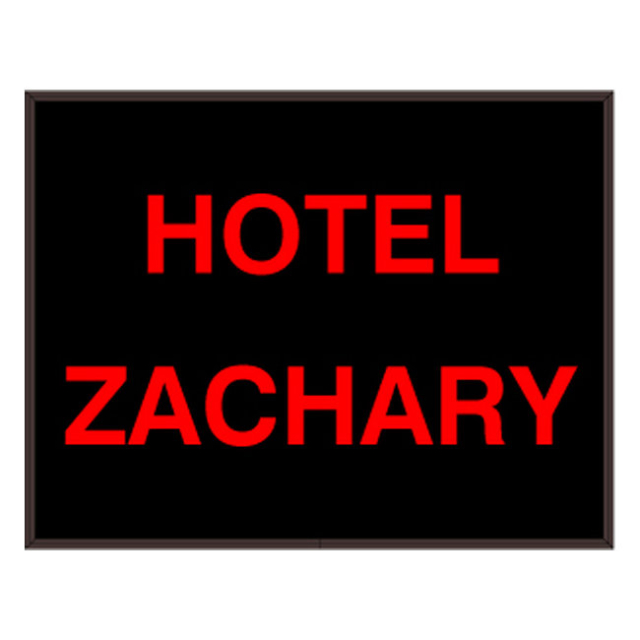 Signal-Tech 44859 PHX1418R-L654/120-277VAC "HOTEL ZACHARY" Outdoor Blank-out LED Backlit Sign