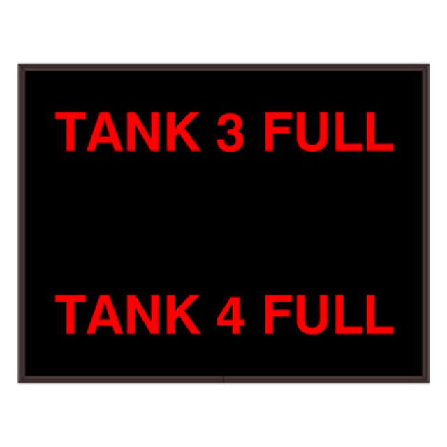 Signal-Tech 44861 PHX1418RR-L656/120-277VAC "TANK 3 FULL | TANK 4 FULL" Outdoor Blank-out LED Backlit Sign