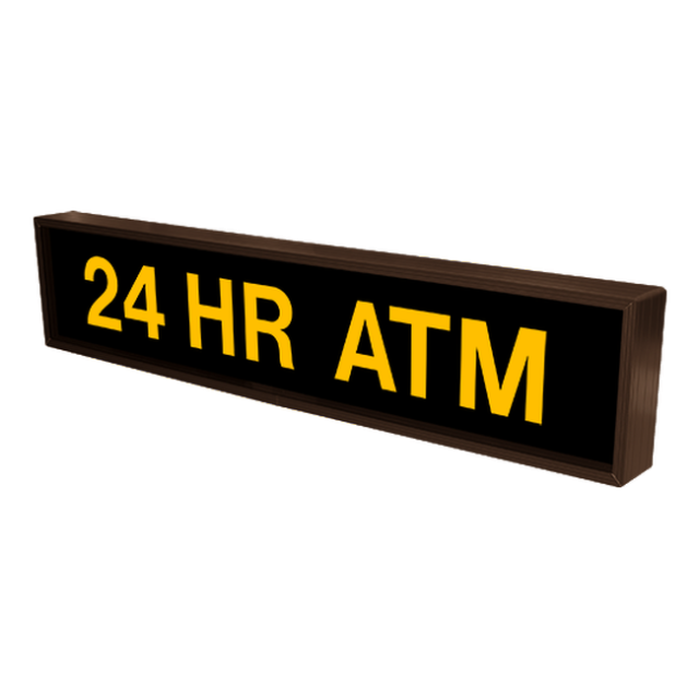 Signal-Tech 45594 PHX734A-165/120-277VAC "24 HR ATM" Outdoor Blank-out LED Backlit Sign