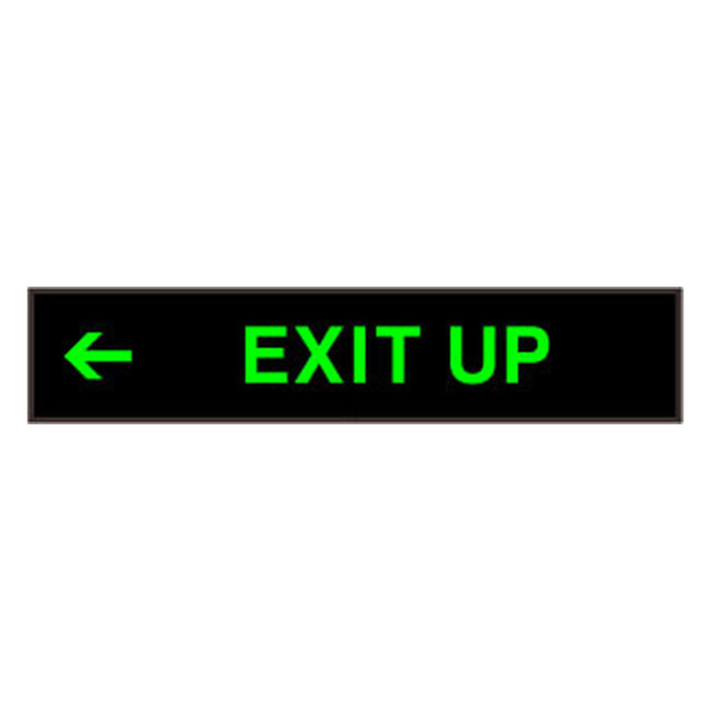 Signal-Tech 45962 PHX734G-L834/120-277VAC "EXIT UP w/ Left Arrow" Outdoor Blank-out LED Backlit Sign