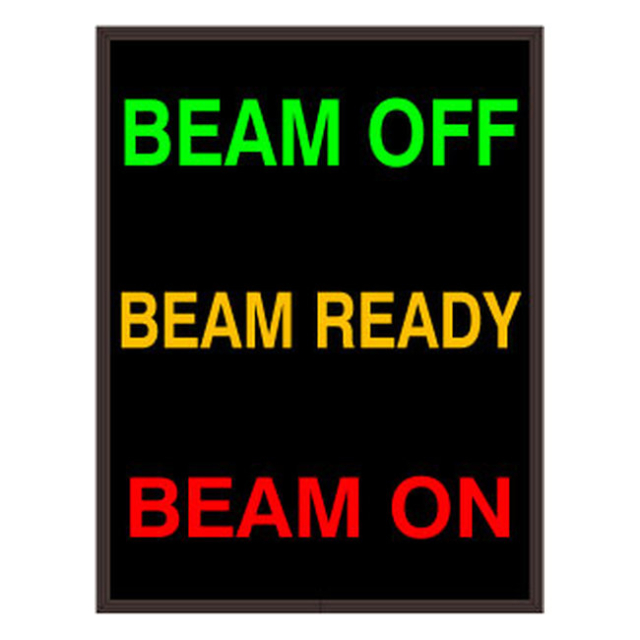 Signal-Tech 46149 SBL2116GAR-K587/12-24VDC "BEAM OFF | BEAM READY | BEAM ON" Indoor Blank-out LED Backlit Sign