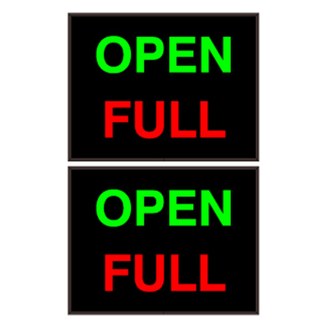 Signal-Tech 46972 PHX1418DGRGR-220/120-277VAC "OPEN | FULL | OPEN | FULL" Outdoor Blank-out LED Backlit Sign