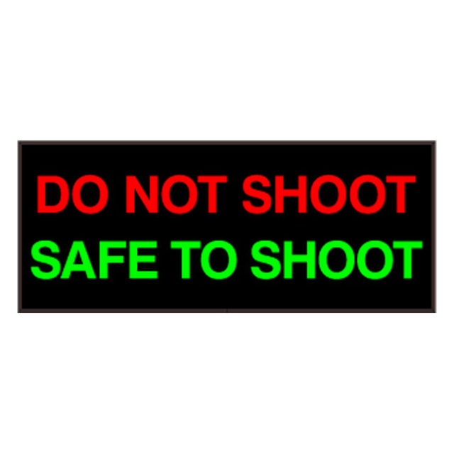 Signal-Tech 47137 PHX1434RG-M026/12-24VDC "DO NOT SHOOT | SAFE TO SHOOT" Outdoor Blank-out LED Backlit Sign
