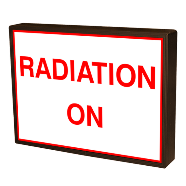 Signal-Tech 47612 SBLF811W-C779R/120-277VAC "RADIATION ON" Indoor LED Backlit Sign