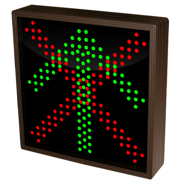 Signal-Tech 47642 TCL1010RG-I904TS/120-277VAC "X | Up Arrow" Outdoor Blank-out LED Direct-view Sign