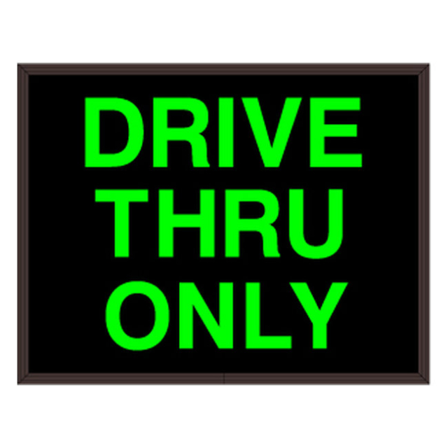 Signal-Tech 48011 PHX1418G-D699/120-277VAC "DRIVE THRU ONLY" Outdoor Blank-out LED Backlit Sign