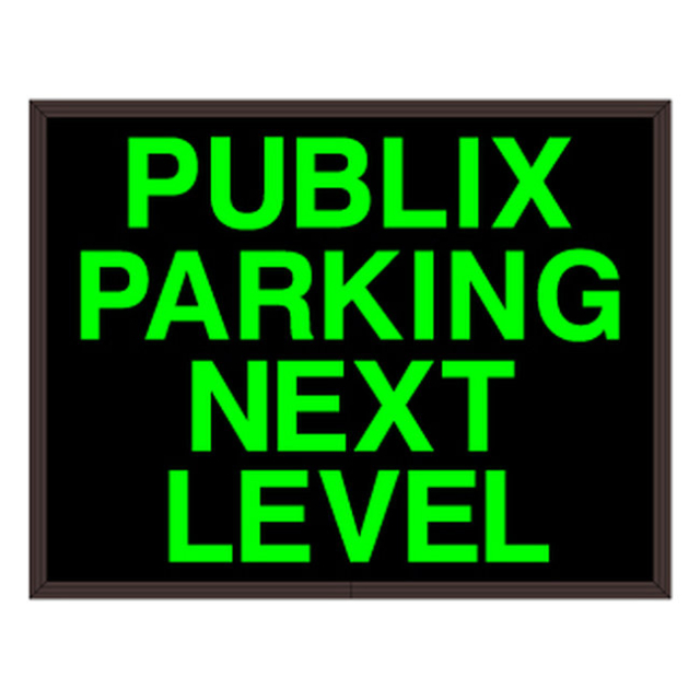 Signal-Tech 48156 PHX1418G-M344/12-24VDC "PUBLIX PARKING NEXT LEVEL" Outdoor Blank-out LED Backlit Sign