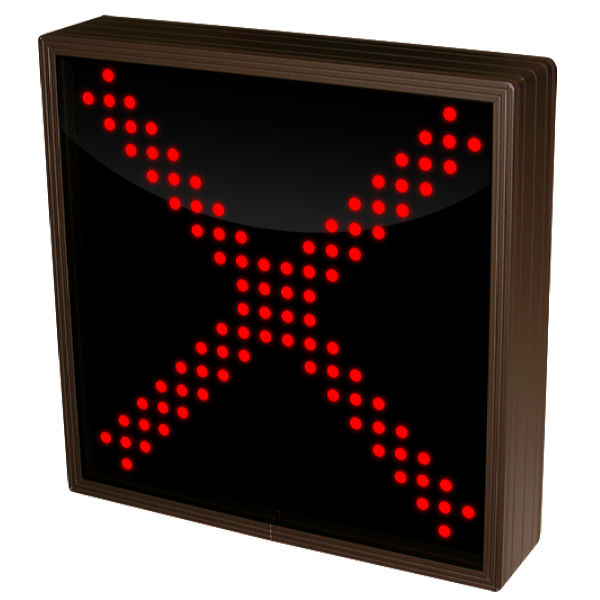 Signal-Tech 49034 TCL1010R-178TS/12-24VDC "X" Outdoor Blank-out LED Direct-view Sign