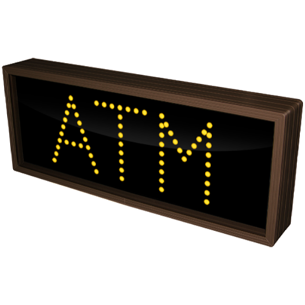 Signal-Tech 49055 TCL718A-125/12-24VDC "ATM" Outdoor Blank-out LED Direct-view Sign