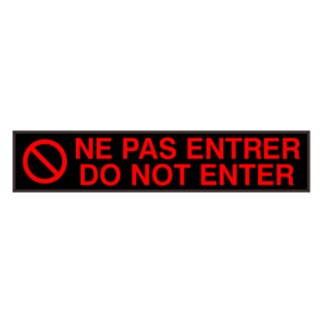 Signal-Tech 49374 PHX734R-M555/120-277VAC "NE PAS ENTRER DO NOT ENTER w/ NO Symbol" Outdoor Blank-out LED Backlit Sign