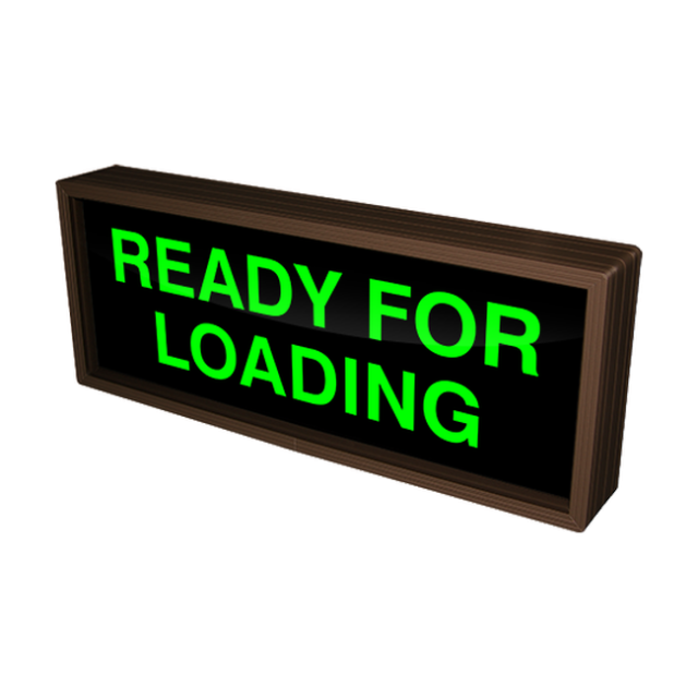 Signal-Tech 49706 PHX718G-M632/120-277VAC "READY FOR LOADING" Outdoor Blank-out LED Backlit Sign