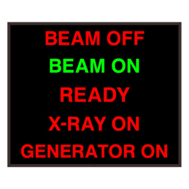 Signal-Tech 50081 SBL2530RGRRR-B766/120-277VAC "BEAM OFF | BEAM ON | READY | X-RAY ON | GENERATOR ON" Indoor Blank-out LED Backlit Sign