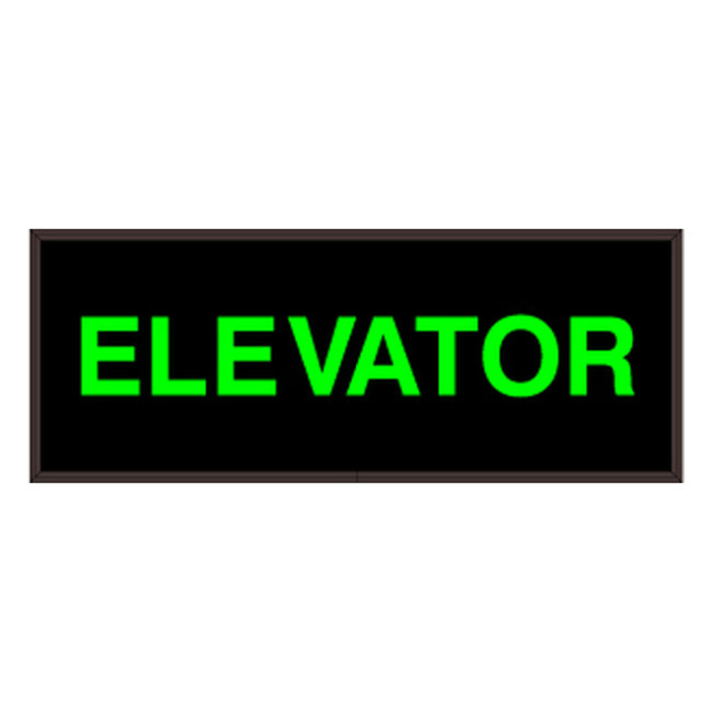 Signal-Tech 50574 PHX718G-A067/120-277VAC "ELEVATOR" Outdoor Blank-out LED Backlit Sign