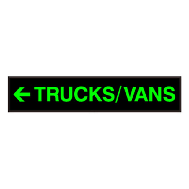 Signal-Tech 52475 PHX734G-N264/120-277VAC "TRUCKS/VANS w/ Left Arrow" Outdoor Blank-out LED Backlit Sign